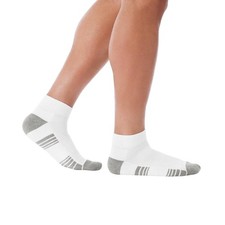 Member's Mark Men's Quarter Socks, White, 10 Pairs