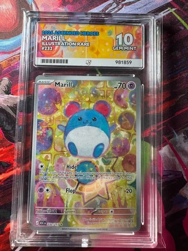 Marill 232/217 IR - Ascended Heroes - Graded ACE 10 (UK Seller)