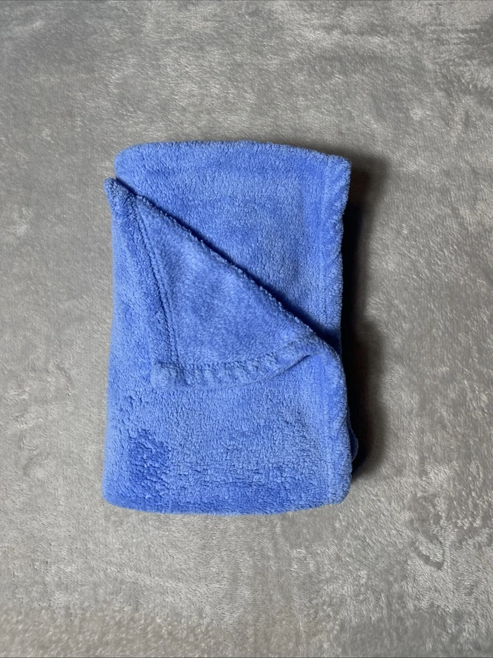 Manta bebé Pottery Barn Piccolo Bambino León suave felpa azul polar Lovey PB Foto 4 de 4