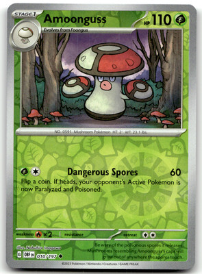 Amoonguss Uncommon SV03: Obsidian Flames 010/197 LP