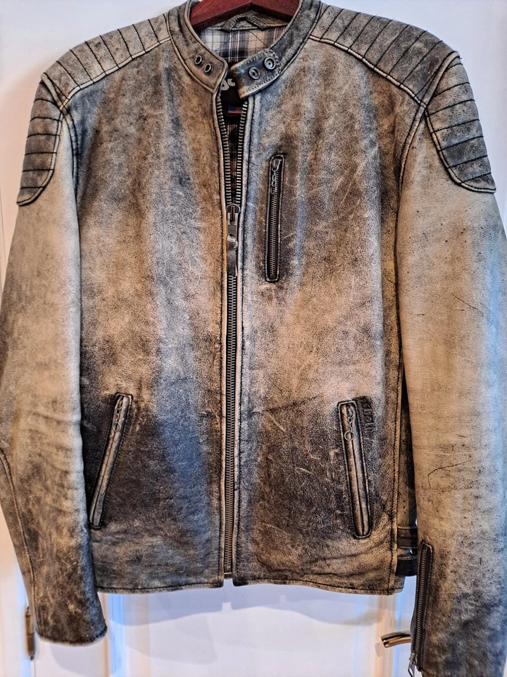 Cazadora piel marca SCHOTT piel envejecida. - Imagen 1 de 4