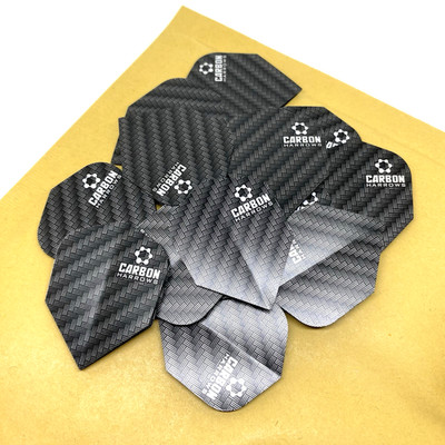 Harrows Carbon Dart Flights - 5 Sets (15 Stück) | Standard No6 | 100 Micron | Schwarz