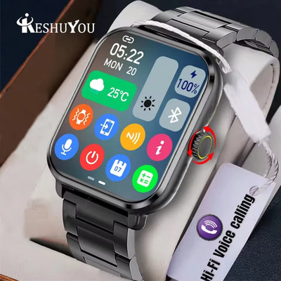 Smartwatch Uhr Herren Modern Bluetooth Anrufe Blutdruck Sprachassist