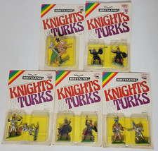 Britains Knights Turks Vintage Hand Painted Figure Lot on Cards