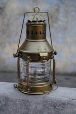 Nautical Marine Brass Boat Light Antique Hanging Oil Lamp Ship Anchor Lantern
