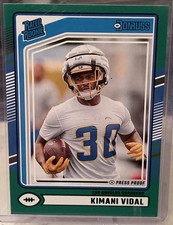 Kimani Vidal 2024 Panini Donruss #355 Press Proof Green Rated Rookie CHARGERS