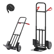 Uimoso Heavy-Duty 600 lbs Hand Truck Dolly with Adjustable Telescoping Handle