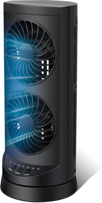 Personal Tower Cooling Fans That Blow Cold Air, Standing Small Desk Fan with 3 S
