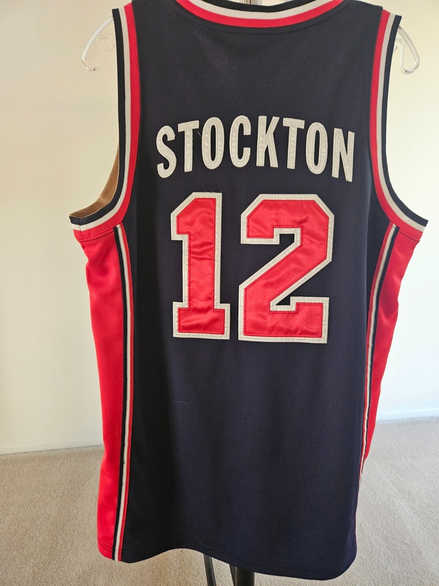 ウェア 90's champion DREAM TEAM #12 Stockton USA Basketball Vintage John Stockton Nike Basketball Jersey