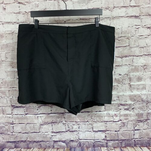 Swim Suits For All Swim Shorts Womens Plus Size 22 Black Elastic Back Waist