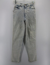 VINTAGE Sasson Jeans Women 3 Blue Mom High Rise Acid Wash Denim Tapered 24X30