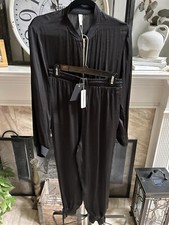 New Nwt $88 Glam Women's Bomber Jacket & Matching Ruffle Hem Pants Sz M