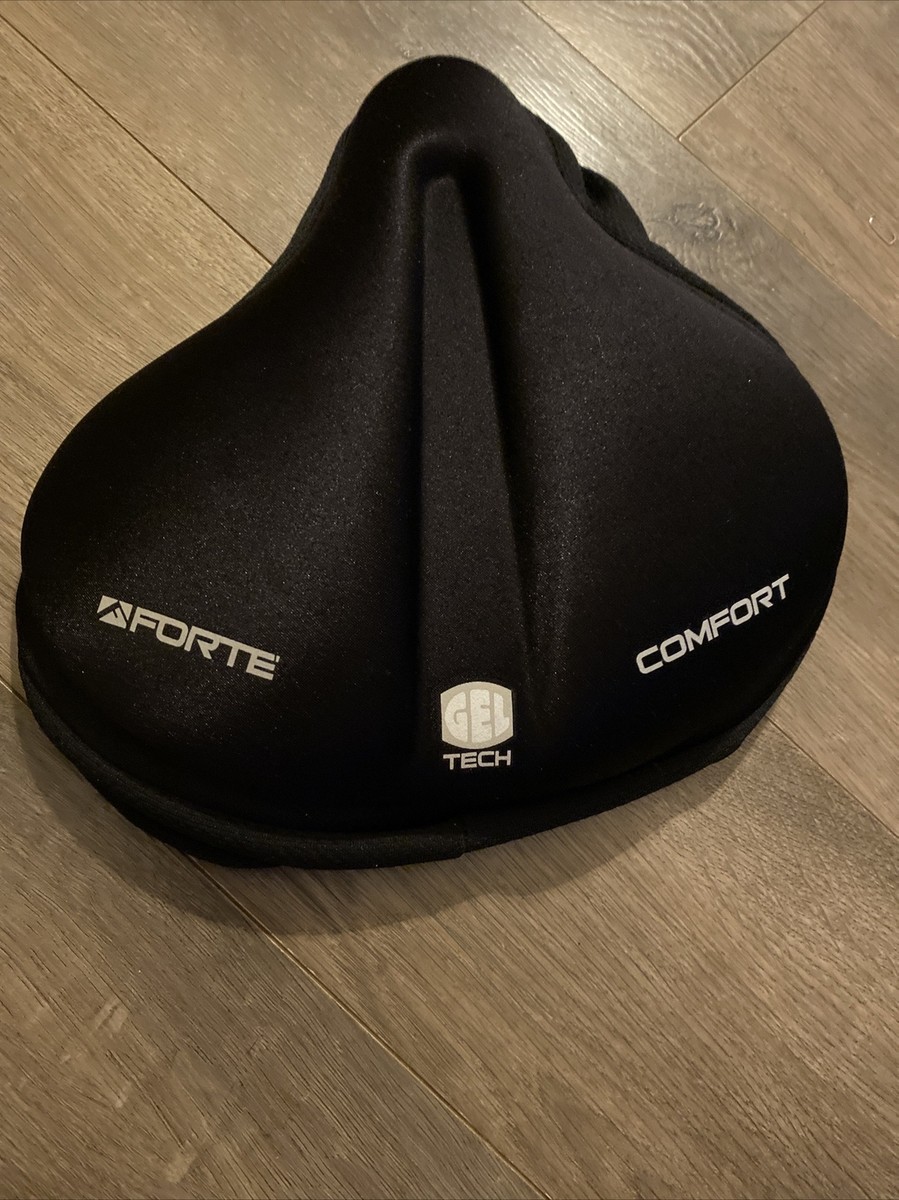 Bike Seat Forte Gel Tech Comfort Padded Cushioned Bicycle Cover L Wide 10 x  10”
