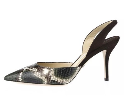 Paul Andrew Z3180 AW Slingback Python Military Heels Women's Size 37 M