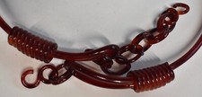 VINTAGE TORTOISE PLASTIC BELT dead stock new 28" TO 34" ADJUSTABLE LOOK