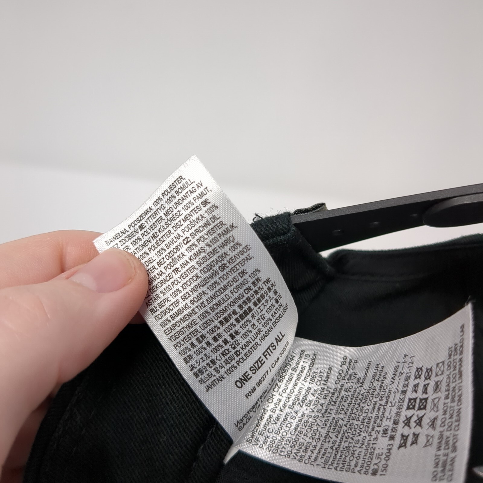 Vans Snapback Hat Black One Size Adjustable Solid… - image 8