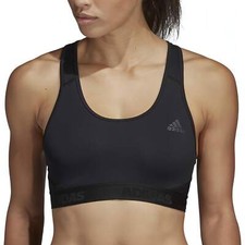 adidas Dont Rest AlphaSkin Womens Sports Bra Black Compression Breathable Gym