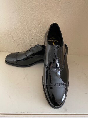 Crockett Jones x Ralph Lauren tuxedo patent Oxford Shoes black US 8,5 D  $1850