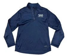 Samuel Adams Beer Pullover Shacket Mens Size Med Shirt Jacket Blue Golf Unisex