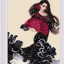 Fan-tastic Dancer's Delight Cross Stitch Kit - 30x40cm Counted Pattern for Creat