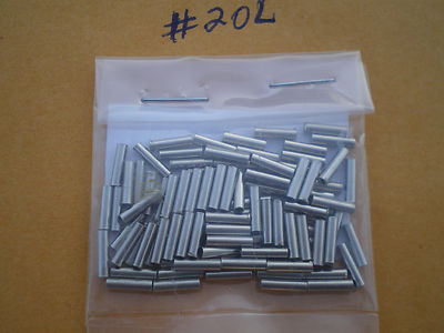 100 WIRE LEADER THIN WALL CRIMP SLEEVES GOOD FOR 5,10,15,20 LBS. TEST .050 I.D.