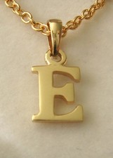 GENUINE 9K  9ct  SOLID  GOLD  INITIAL  E  LETTER  ALPHABET PENDANT with BAIL  