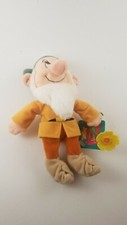 DISNEY STORE Plush BASHFUL Beanie Snow White Seven Dwarfs Stuffed Doll Toy W/Tag