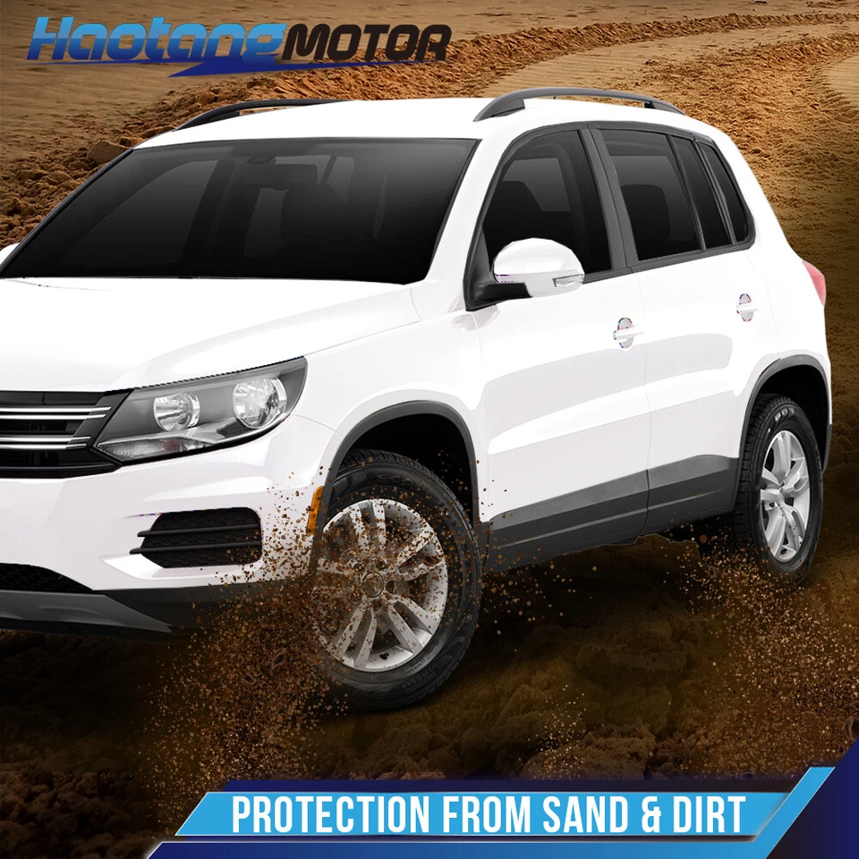 Front Rear Fender Flares Fits For 2012-2017 Volkswagen Tiguan Textured Plastic - Image 3 of 4