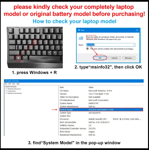 Battery For TOSHIBA Satellite S55 S55t L50B L50D C50 L50-C L50D-C L70-C P50 P50D - image 2 of 4