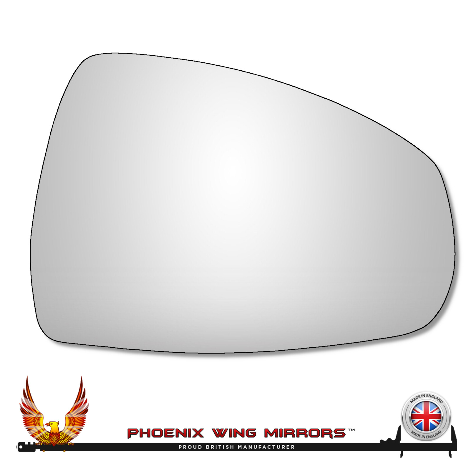 Right Hand Drivers Side Audi A1 / S1 2010-2018 Convex Wing Door Mirror Glass