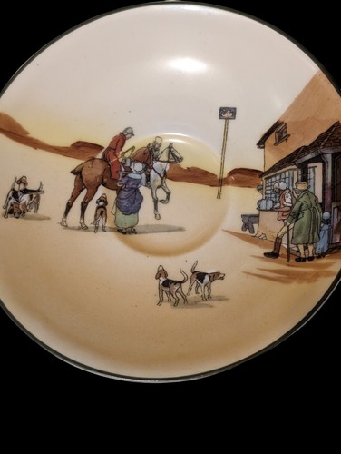 Royal Doulton Antique Vintage Saucer Coaching Days Pattern E3804 Saucer Only - Picture 3 of 11