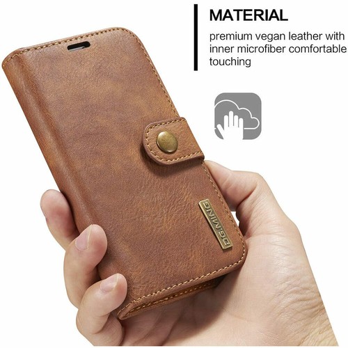 For Galaxy S21 20 10 9, Note 20 10 9 8 Leather Removable Wallet Magnet Flip Case - Picture 8 of 14