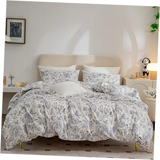 Floral Comforter Set 3 Pieces Soft Cotton Cute Vintage Floral Queen Floral 1