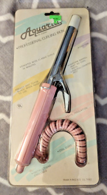 NOS VTG 1986 Aquarius by Zodiac Professional Curling Iron Wide Classic Curls