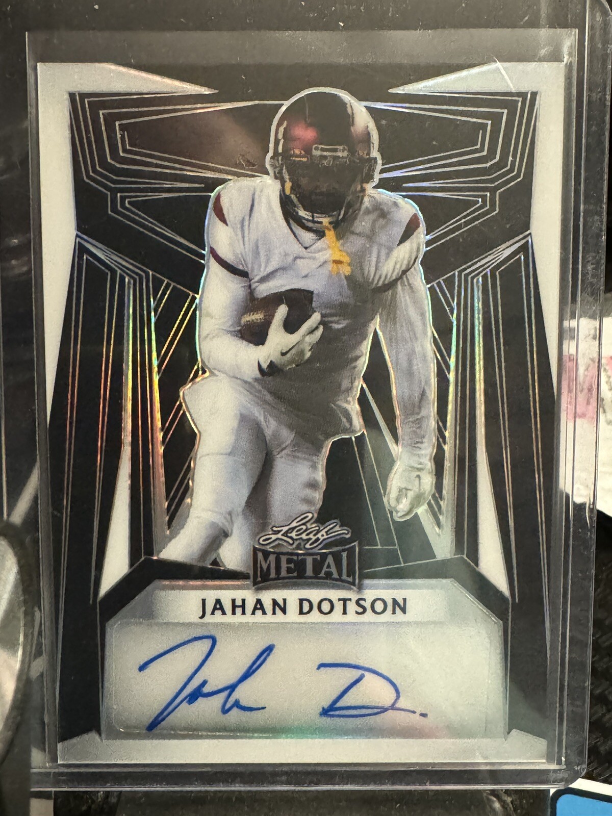 Jahan Dotson Leaf Pro Set Draft Metal #JD2 Black Crystal