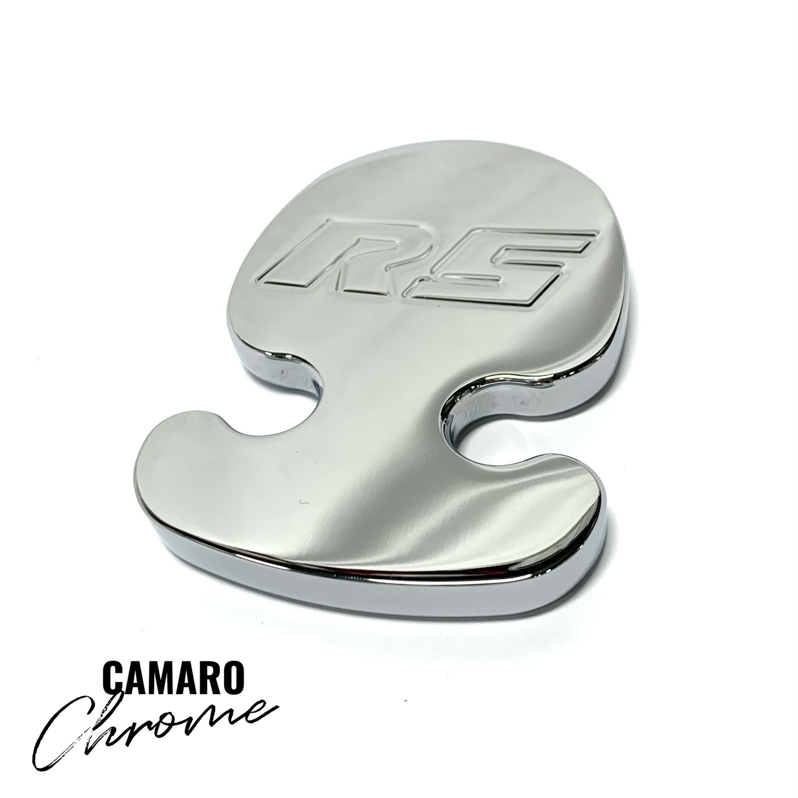 CAMARO CHROME TRUNK PULL COVER "RS" ENGRAVED FOR 2010-2016 CHEVROLET CAMARO