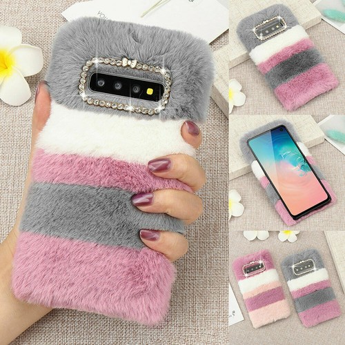 Fluffy Plush Love Fuzzy Phone Case For Samsung A51 A71 A72 A82 A12 A10 Note 20 - Picture 6 of 14