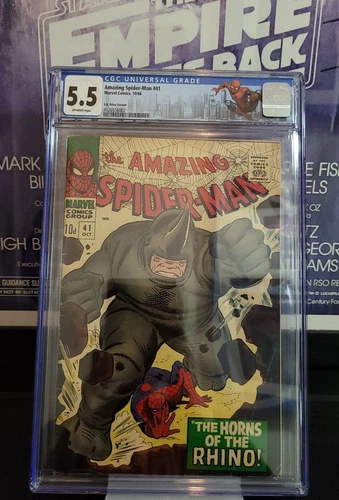 Amazing Spider-Man #41 CGC 5.5 OW pages 1st Rhino UK Price Variant