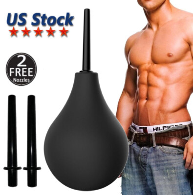 Anal Vaginal Bulb Douche Enema Rectal Colonic Irrigation Syringe Cleaner For Men