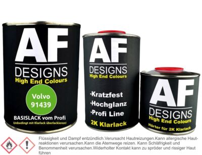 Autolack für Volvo 91439 Green Apple 1,25L Klarlack Set