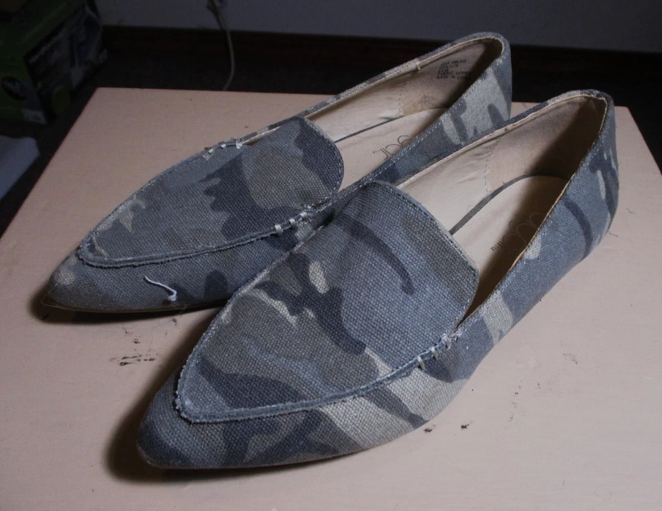 Zapatos sin cordones SUGAR verde camuflaje de lona talla 6,5 M EE. UU. NUEVOS SIN ETIQUETAS Foto 3 de 4