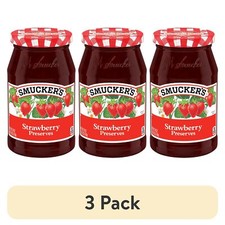  3 pack Smucker's Strawberry Preserves, 18-Ounce high-quality fruit
