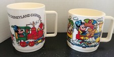 Set of 2 Mickey Mouse and Friends Plastic Child Souvenir Cups  No Date on Them