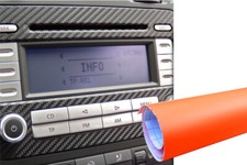 Blende Design Auto Folie Set in Orange Matt Premium Innenraum Zierleisten Dekor