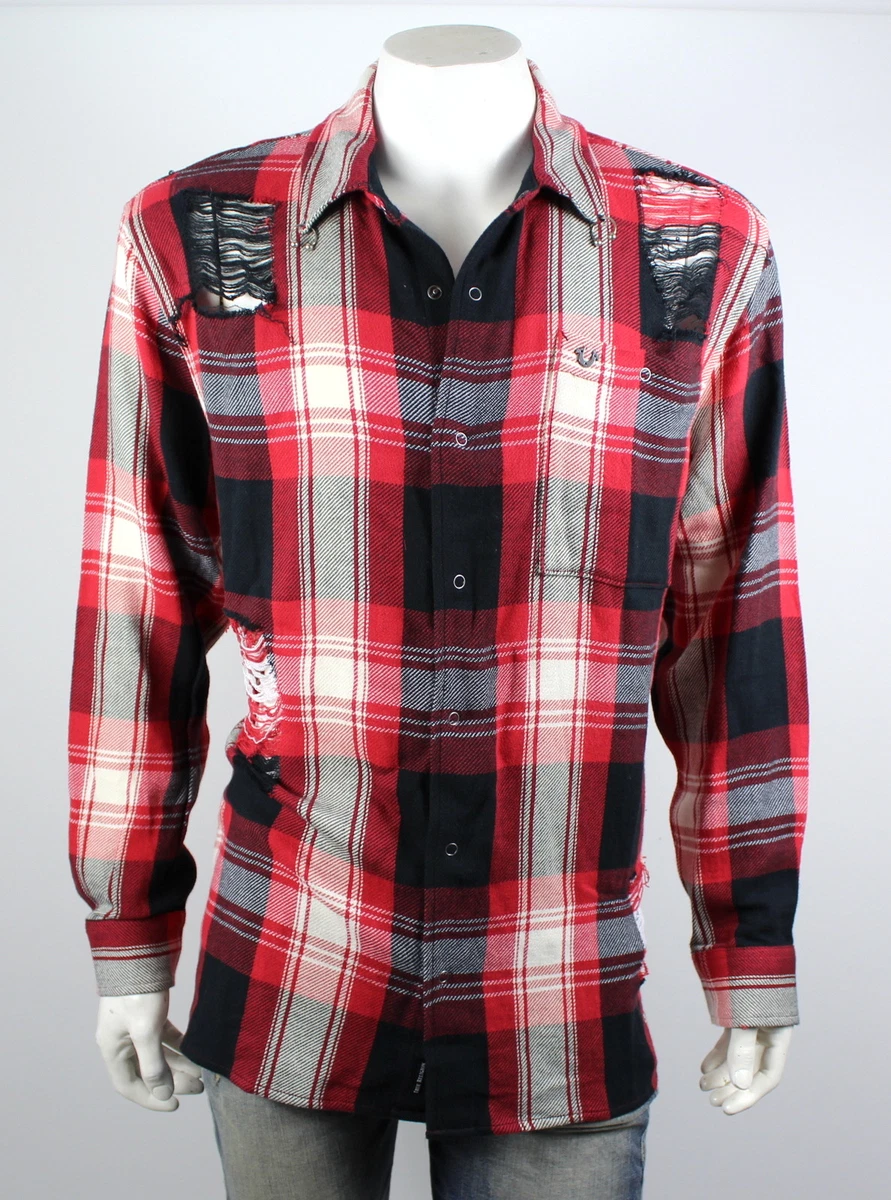 true religion plaid flannel shirt