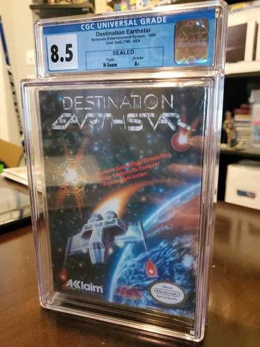 Nintendo NES Destination Earthstar Sealed WATA VGA CGC 8.5 A+ Seal 1990