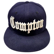 Compton Hat Ball Cap Blue White Snapback Embroidered Adjustable Nothing Nowhere