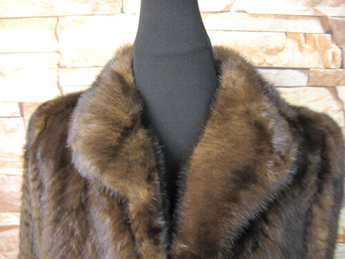 Vintage Edward Furs Studio Nerz Pelzmantel Farbe Braun Größe -L DELORIS R - Bild 3 von 12