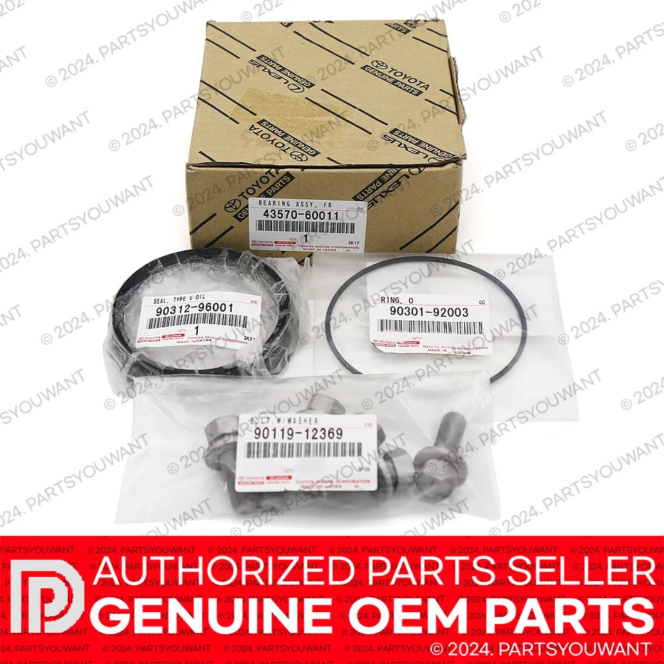 GENUINE Toyota 4Runner FJ Cruiser Lexus OEM 4X4 Front Axle Wheel Hub Bearing SET Foto 2 de 4