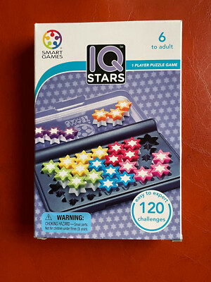 Smart Games IQ Stars Logic Educational Travel Game Toy Kids Adults Brain Teaser 